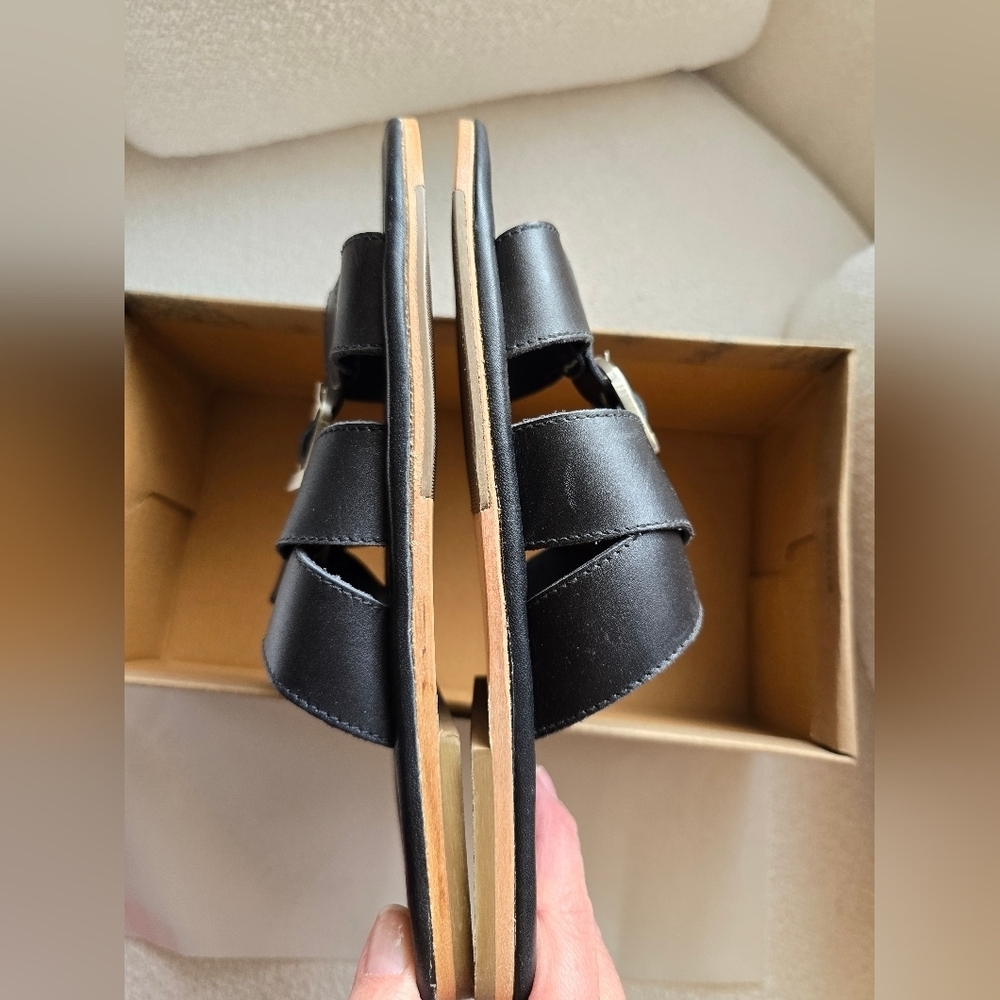 NEW! Free People, Sloan Buckle Sandal, Black,Size 7.5 - NIB! - Picture 10 of 15